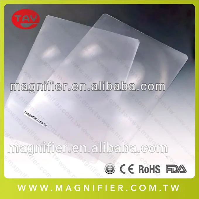 Plastic magnifying sheet A4 size big PVC magnifier fresnel lens