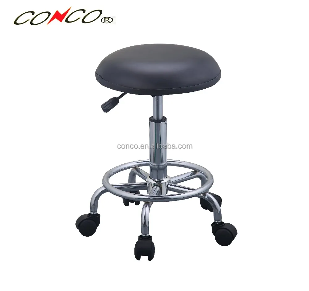 ESD Antistatic Stool with Foot Rest Ring,esd Chair Office Furniture Chair Seat Diameter 360mm Conductive Plastic Castors