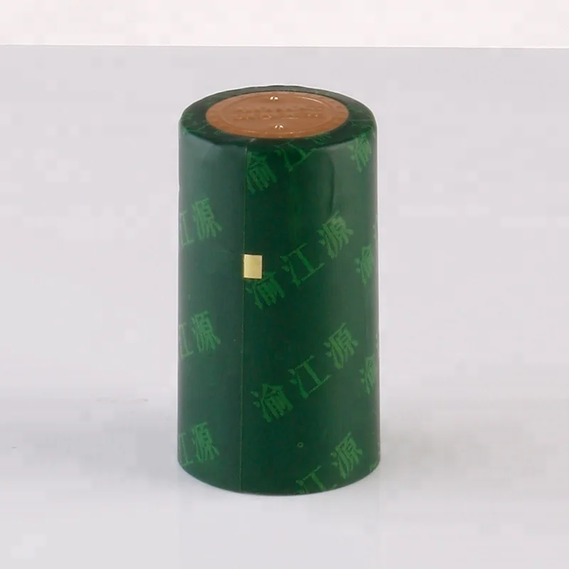 Green Matte Metallic Finish PVC Heat Shrink Caps