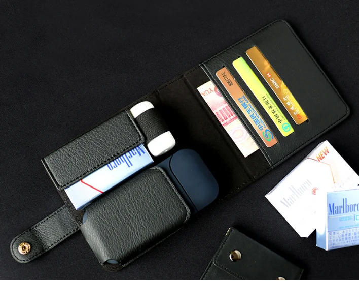 popular wallet cover PU leather case for use with IQOS