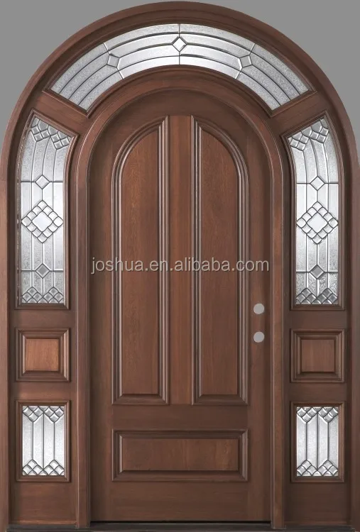 
Arched Top African mahogany solid wood entry door 