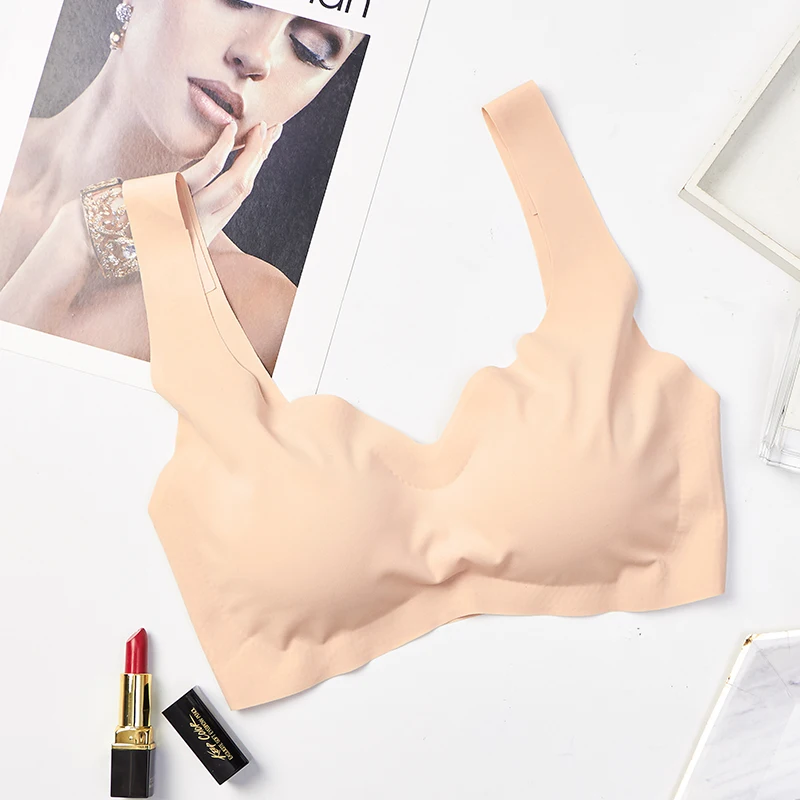 Whole ice silk bra sweat shockproof plain yoga sports vest bra tank top women causal wear