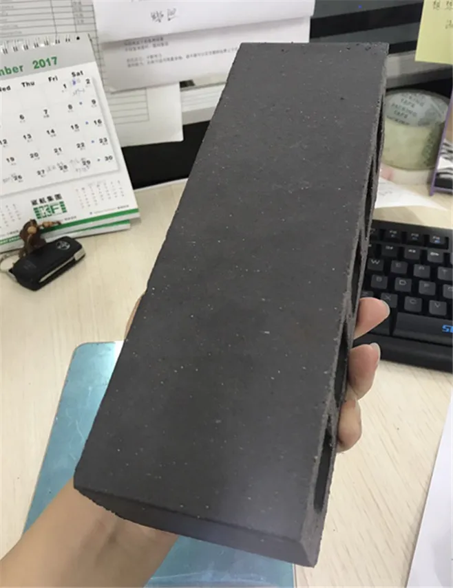 Black construction hollow building brick for loading bearing house building with size 230x75x70mm