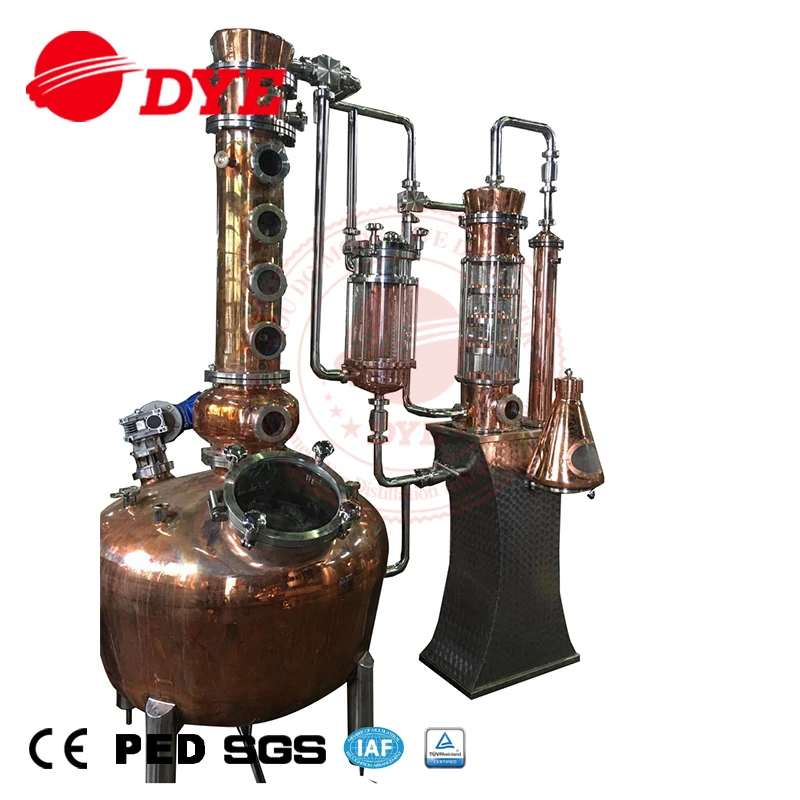 Micro whiskey gin distillery jacket heating distillation copper still pot with factory price