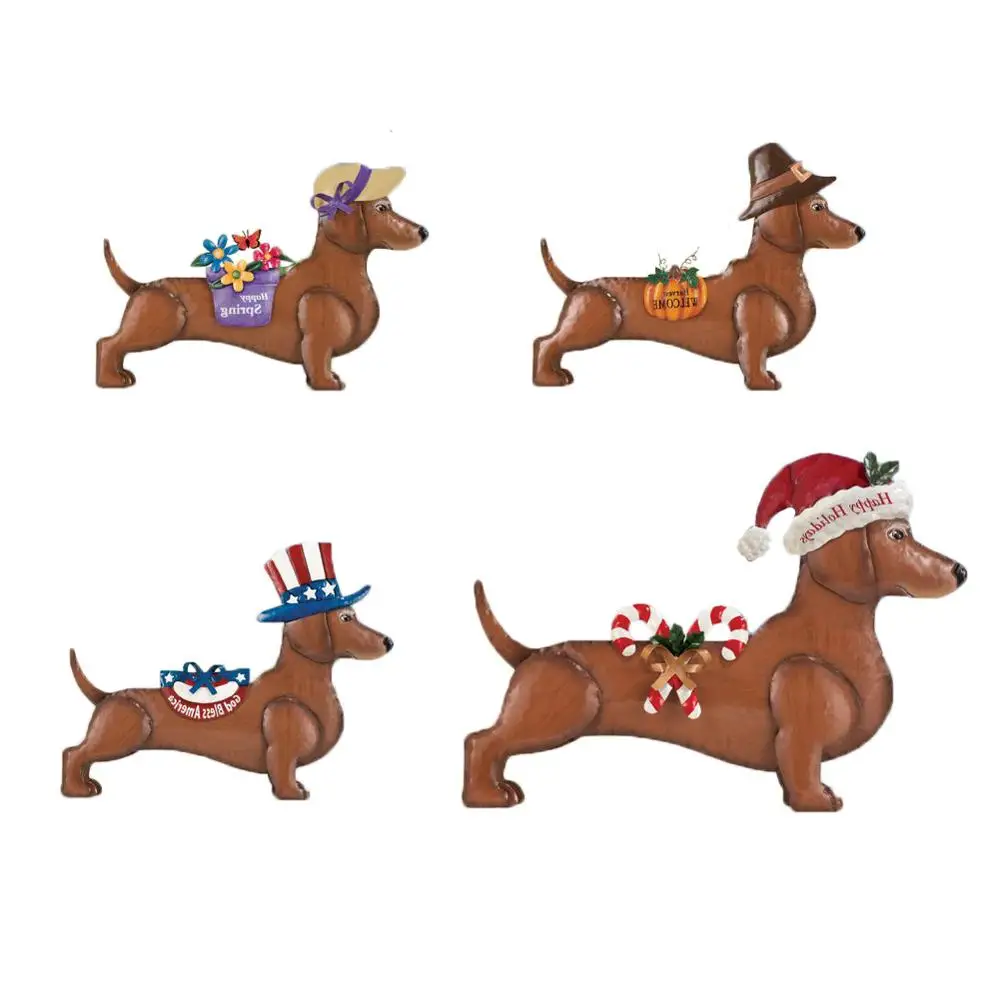 Сезонное уличное украшение для собаки таксы