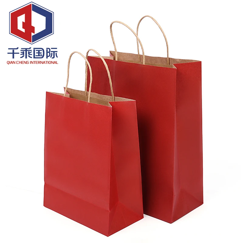 Wholesale custom logo Kraft paper shopping bag reusable colorful folding paper bag eco friendly shopping paper bag with handle