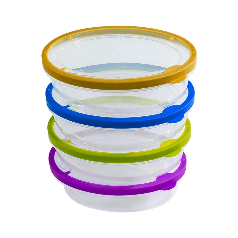 Plastic small oval food grade food container microwavable silicone food storage containers with division