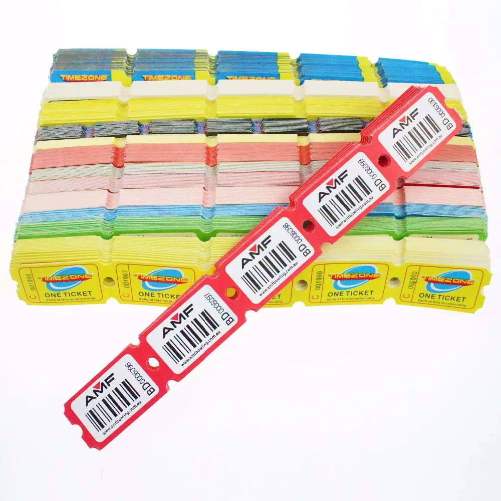 OEM Coupon Printing Paper Arcade Game Redemption Lottery Tickets Custom