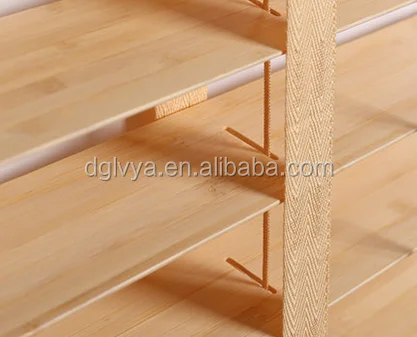Natural Wood Waterproof Sunscreen Home decor 35mm 50mm Ladder Tape Bamboo Venetian Blinds