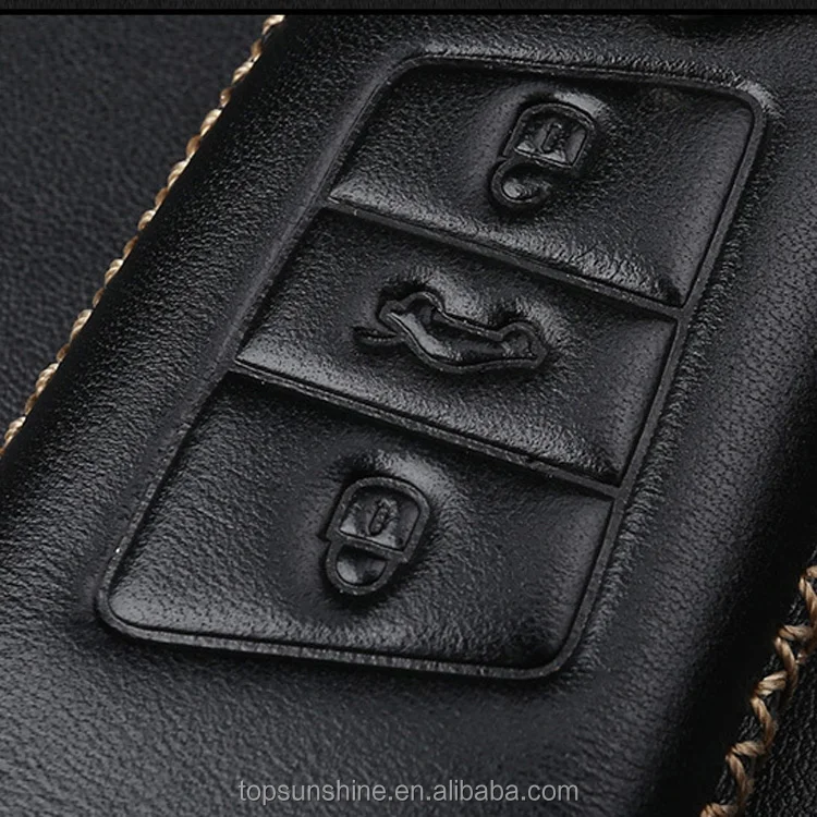 Genuine Leather car key cover for Volkswagen VW GOLF 4 5 6 Passat B5 B6 Tiguan Touran Polo Scirocco Jetta