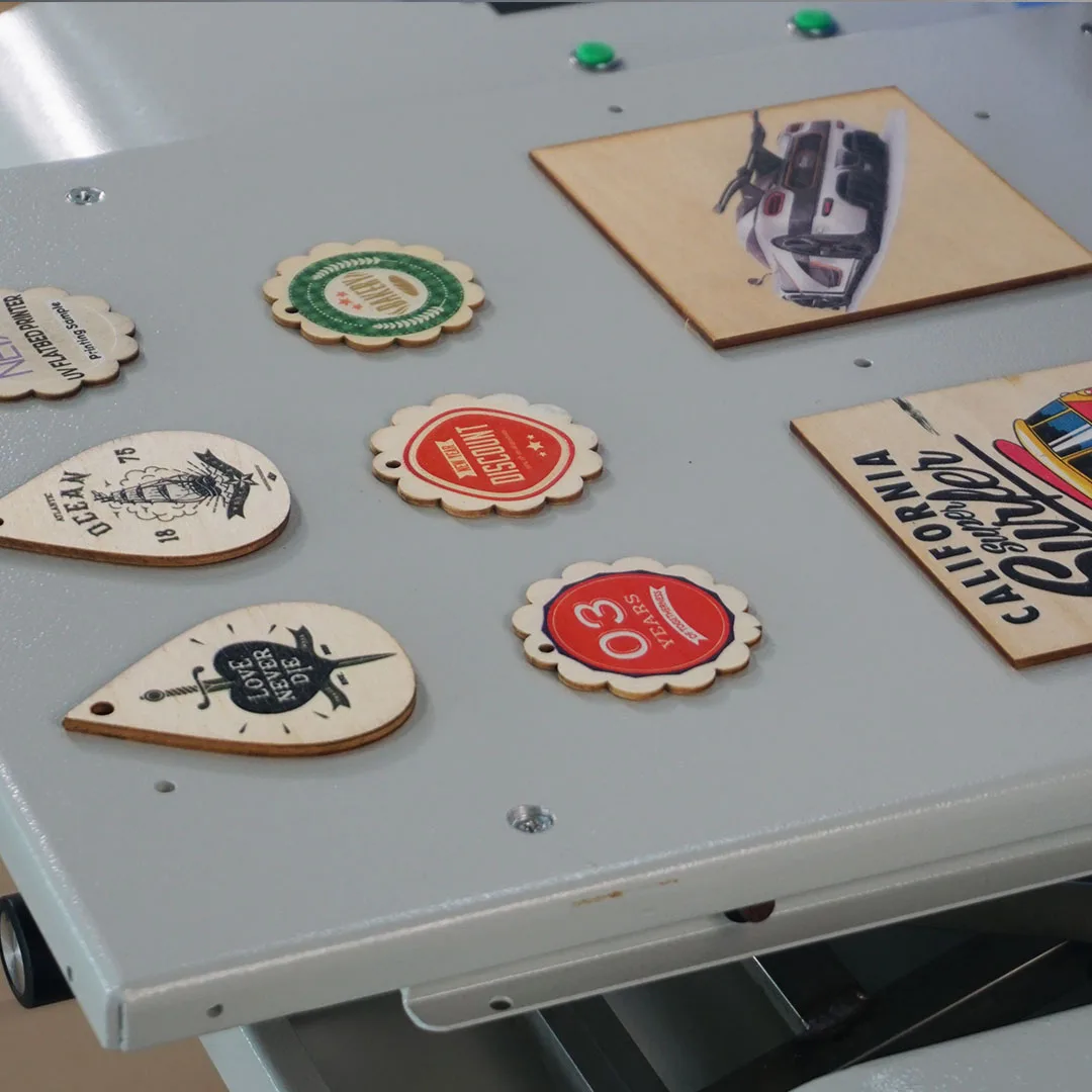 wooden sign plate printing with Neixo A3 size wood uv printer