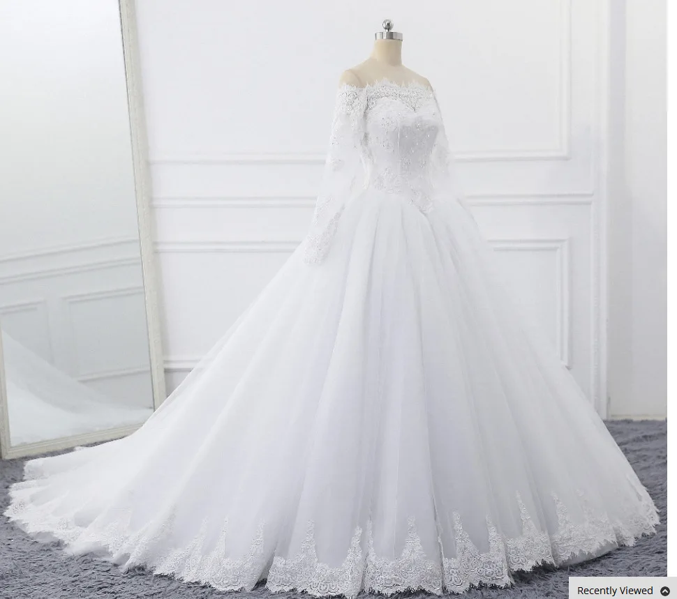 
LS004 Made In Jiangsu Cheap wholesale wedding dress long sleeves women bridal gowns 