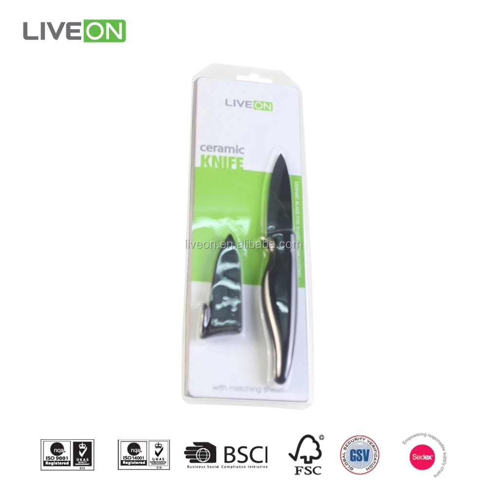 Liveon Оптовая 3 'керамический нож для очистки овощей с Walmart аудит