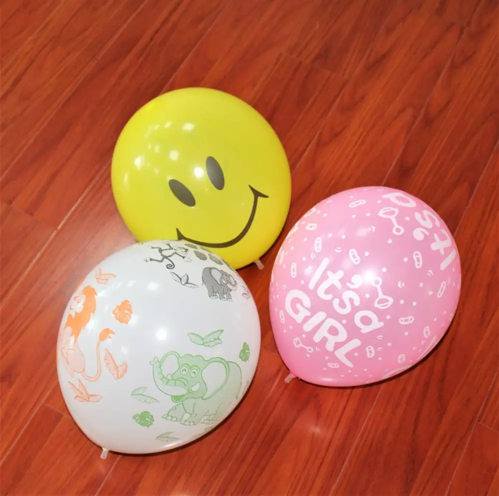 Custom Printing Latex Balloon/ 2.2g mix design flower print decoration balloons