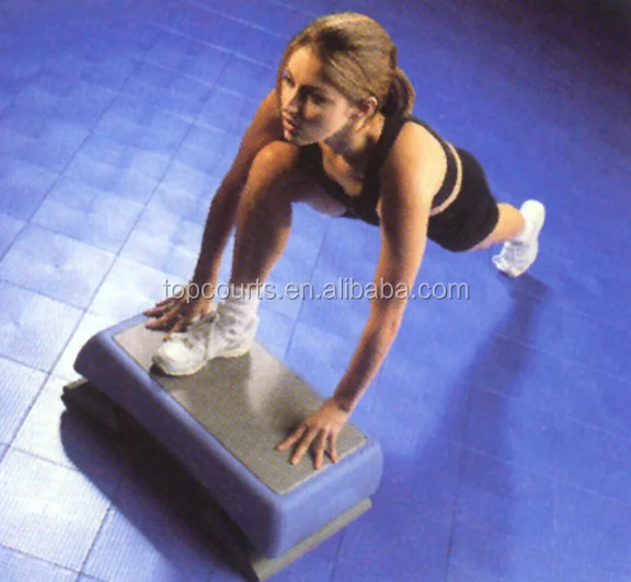 
High grade interlocking polypropylene plastic tiles sport court fitness plastic gym flooring 