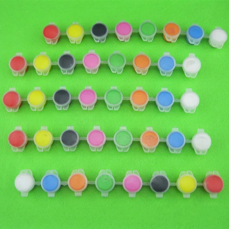 Wholesale non washable 6pcs Colors 3ml DIY Fabric Paint Set for Kids