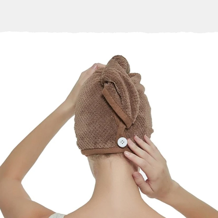 Popular custom wholesale magically super absorbent anti-frizz microfiber american goods towel turban dry hair caps