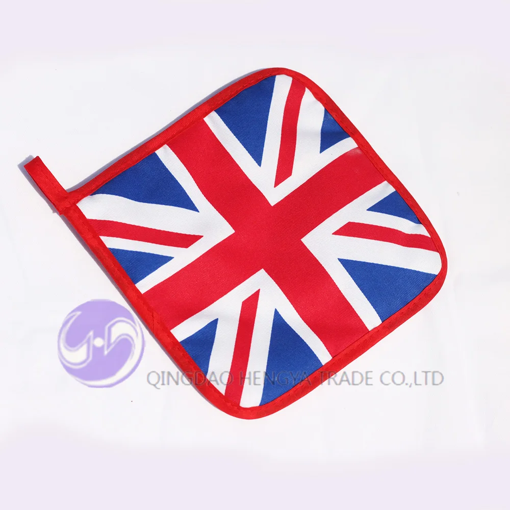 Custom design heat resistant cotton double oven mitt