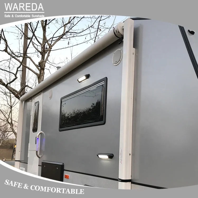 Roll Up Electric  RV Caravan Awning, Power Trailer  Awning