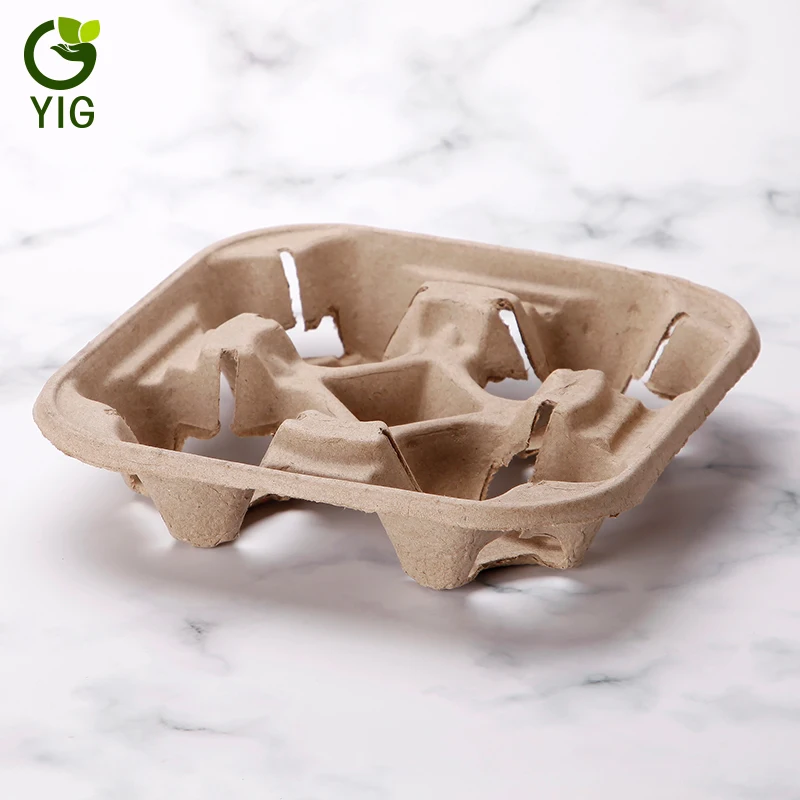 
Hot Sale Cheap Disposable Biodegradable Take Away Paper Coffee Tea Cup for Hot Drinks Carrier Holder Tray 