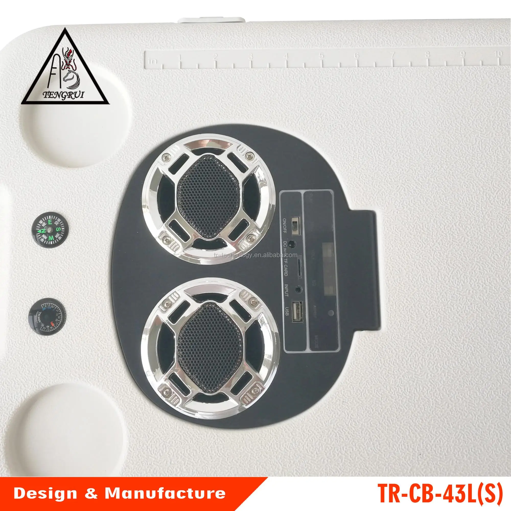 Manufactory a great price prices 43L Insulated outdoor cooler box with 20W speaker