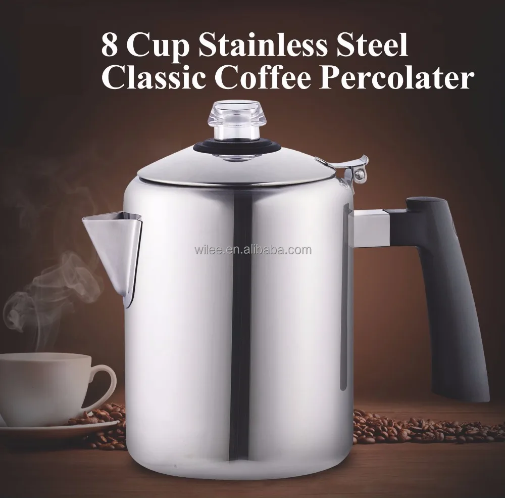Stainless steel non-electric no electricity Stove Top Coffee percolator coffee maker