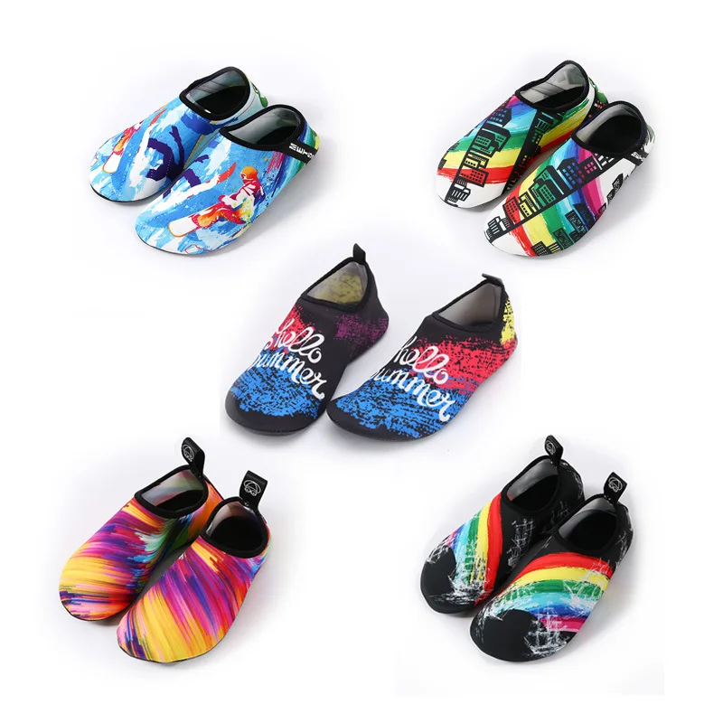 
Outdoor Water Shoes Beach Swimming Quick-Drying Skin Sock Printing Wading Shoes 1pair 