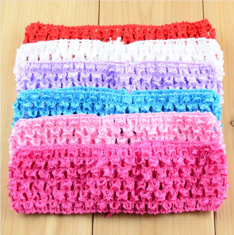1.5 inch 4cm*15cm Lovely Cheap Handmade Kids Headbands Skirt Accessories Crochet Tube Top Tutu Tops