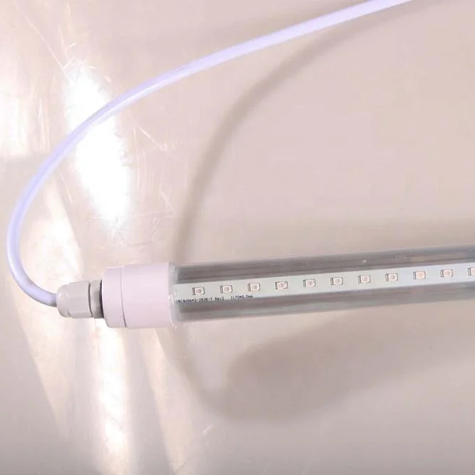 Ip66 waterproof 345nm red 450nm blue cob full spectrum transparent waterproof Tube t8 led grow lights