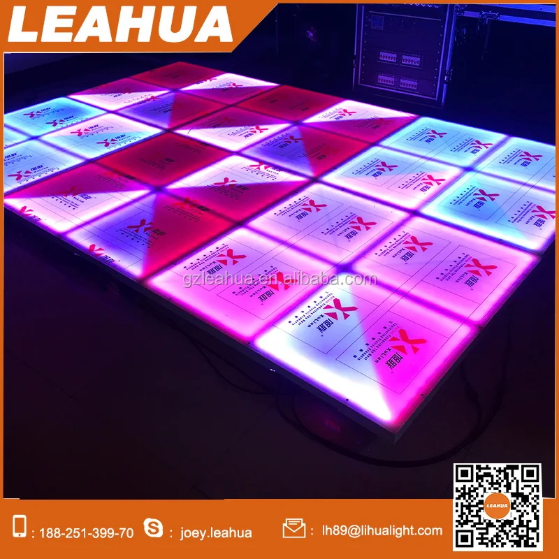 Открытый RGB светодиодный акриловый освещенный танцпол 432 шт. проекционный светильник IP65 DMX512 режим управления