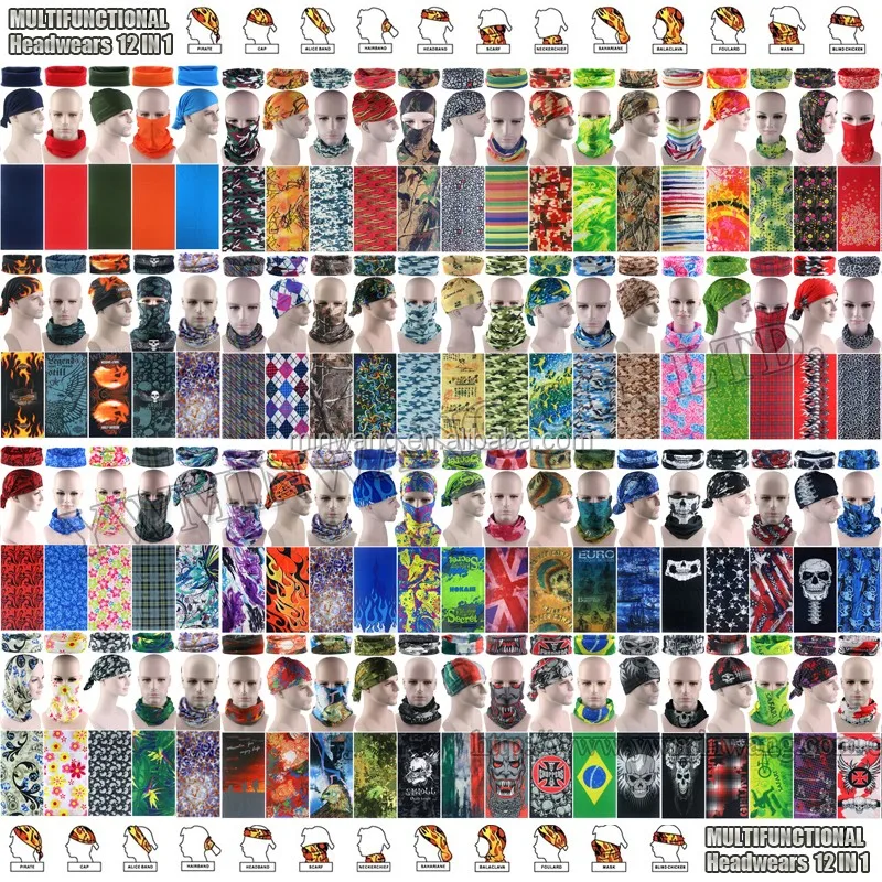 
OEM Map Style Multifunctional Tube Scarf Bandana 