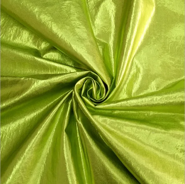 70D nylon crinkled fabric with gold stamping for  downJacket