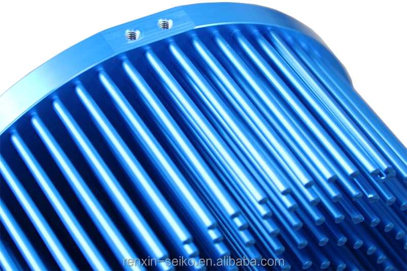 Led Lights Round Heatsink Pin Fin Heat Sink Extrusion Profile Heat Sink Cold Forged Aluminum IP65 Large Aluminum 150mm Blue 0.8