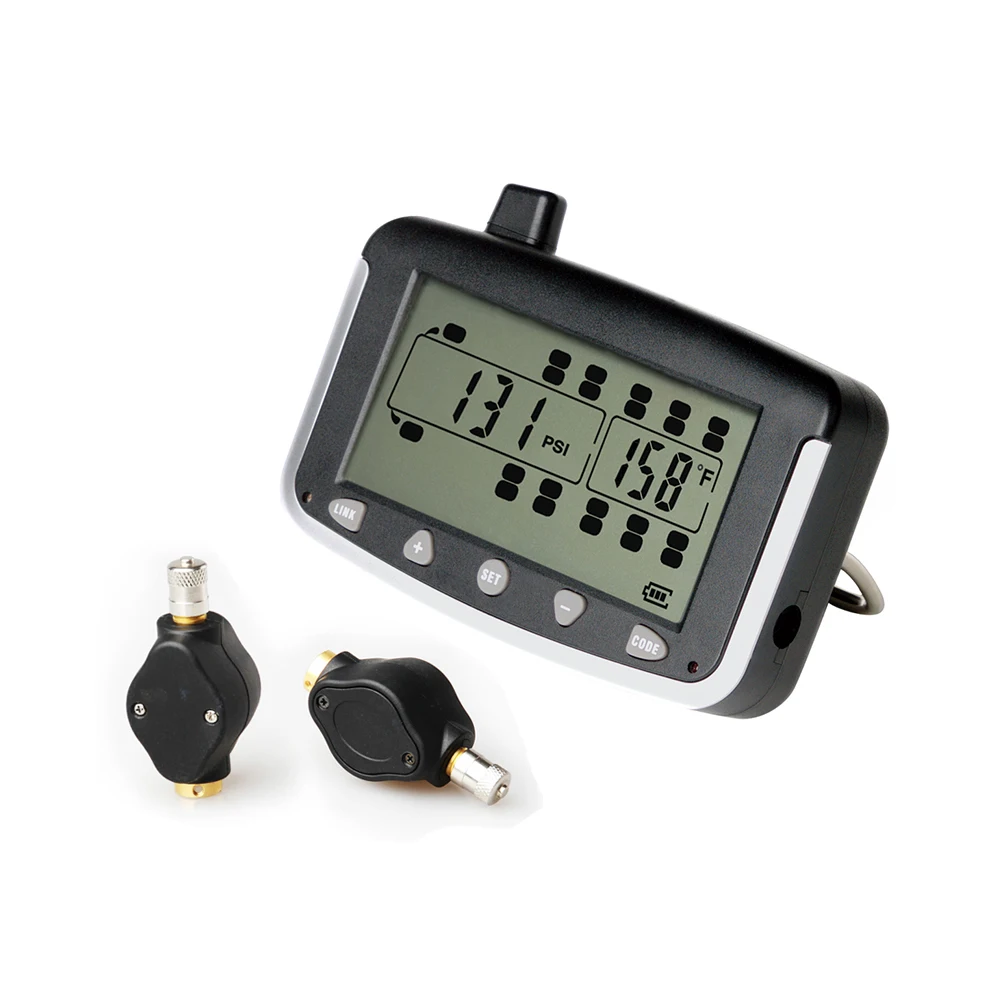 Truck and trailer RV motorhome flow-thru Tire Pressure Monitoring System 22 tires external sensor TPMS