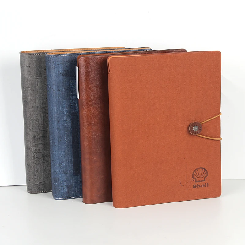 Classic handmade vintage colorful custom leather promotion a5 notebook personal travel journal diary exercise note book