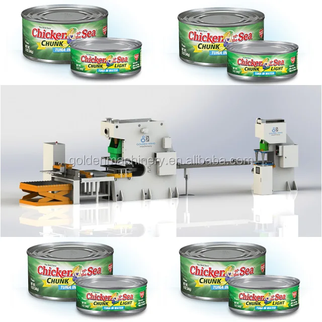 Fully automatic two piece can making machine production line for canned fish meat