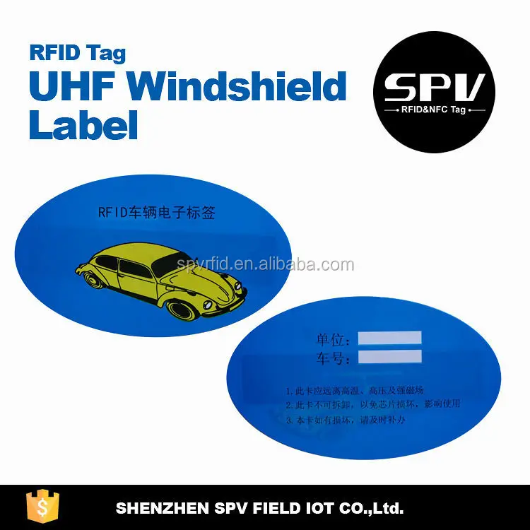 Модернизированный считывания RFID UHF лобового стекла этикетки для парковки и управления движением