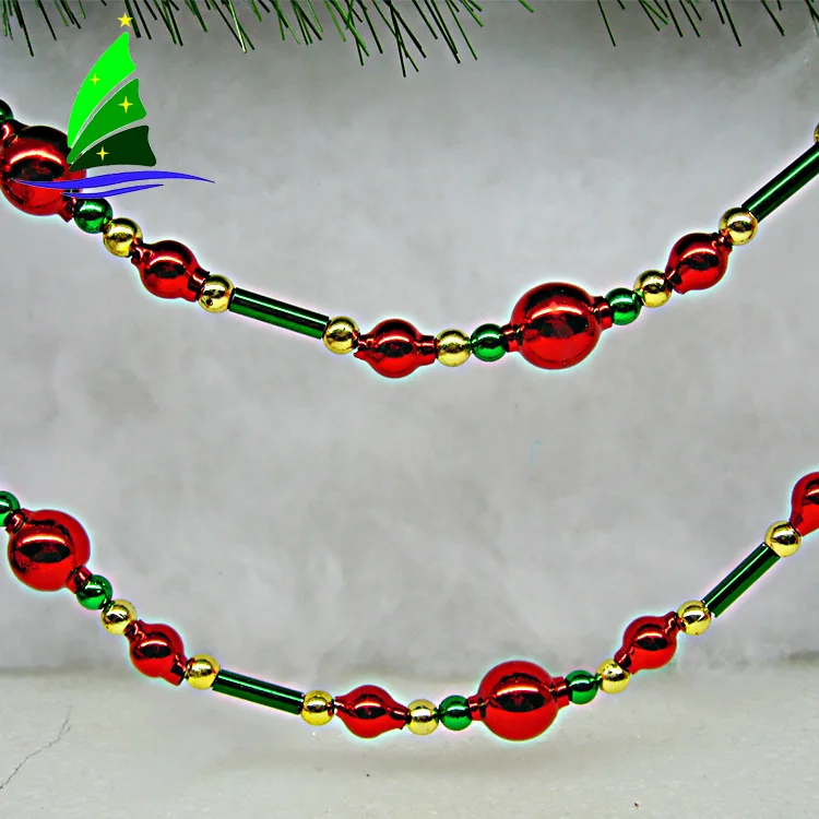 Colorful Clear Glass garland for Christmas trees/ Christmas ornament decoration