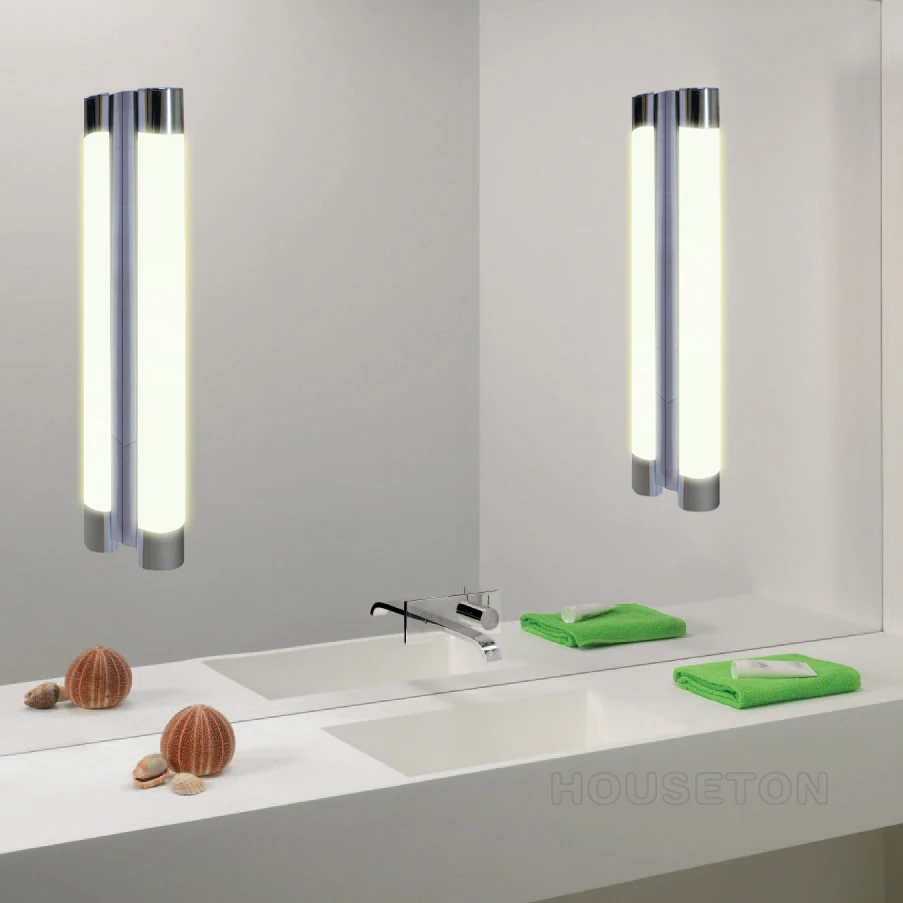 
hotel makeup vanity white lamp waterproof light bathroom wall picture frame with lights chrome acrylic fashion led mirror lamp 