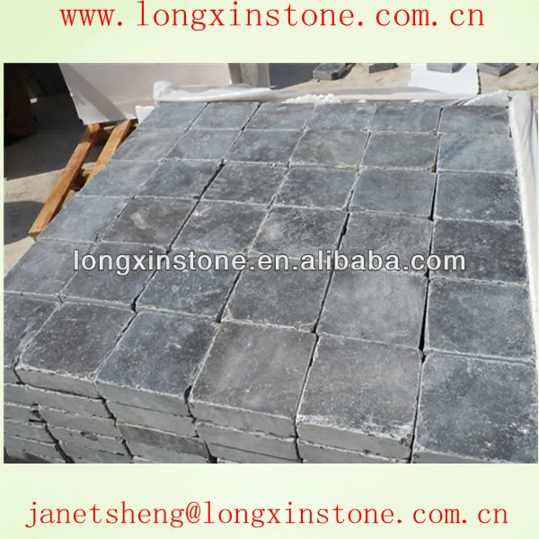 Chinese black limestone outdoor car parking tiles