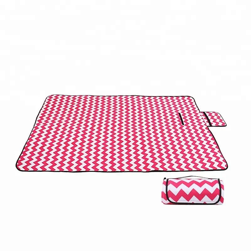 2019 New Foldable Canvas Beach Mat Sand Proof Custom Waterproof Picnic Blanket