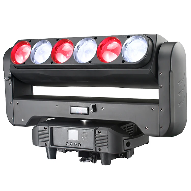 High Quality high power LED 6x60w 4-in-1 Rgbw Beam Led Zoom Moving Head with wash effect stage light for TV studio