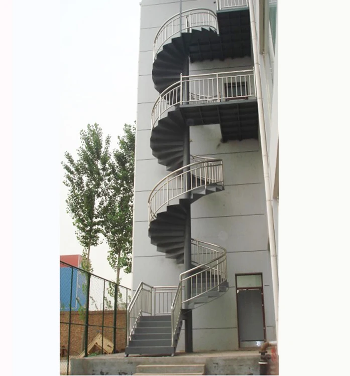 
Spiral/straight prefabricated exterior stairs metal good prices for external stairs 