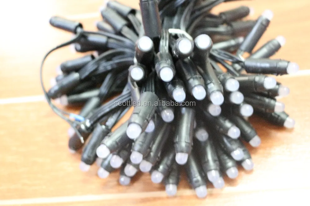 12mm DC5V WS2811 led pixel node;50pcs a string;black wires