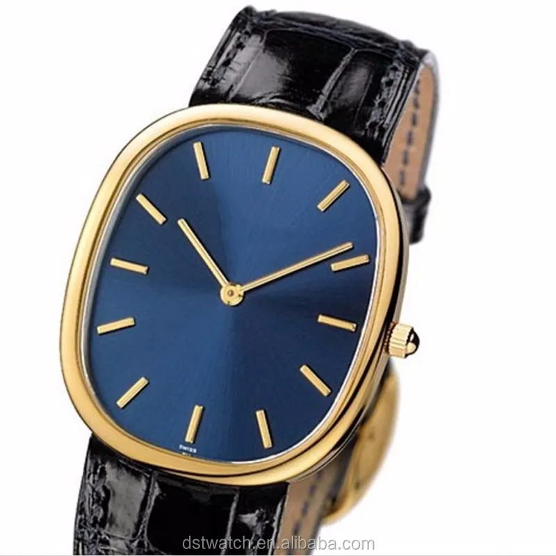 Unisex Back stainless steel vogue genuine leather watch 5atm water resistant 2022 customized own brand wrist watch