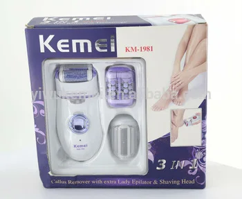 Kemei KM-1981 3 в 1, Электрический безболезненный женский эпилятор для удаления волос на ногах, оптовая продажа