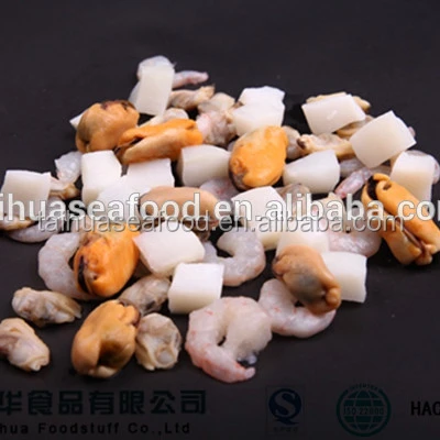 Squid Cutting Frozen Cooked Clam Meat Shrimp Mussel Meat Seafood Mix