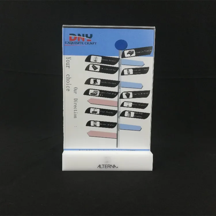 Clear Acrylic Table Menu Stand Display Sign Business Card Holder