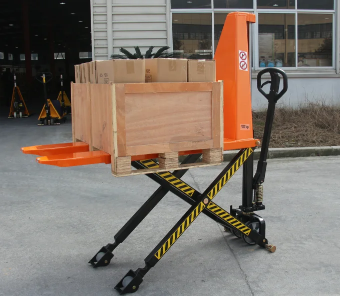 REDDOT high quality 1t 1.5t hydraulic scissor manual high lift pallet truck
