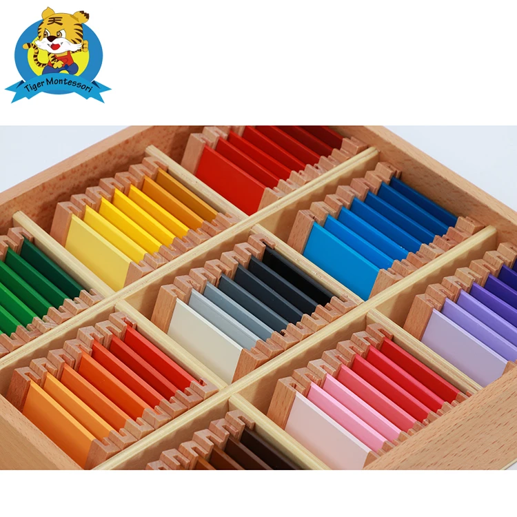 Wooden educational toy Montessori Materials AMI standard Color Tablets(1st Box) for nursery